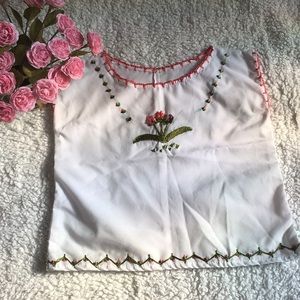 Kids Hand sewn Flower Top🌷